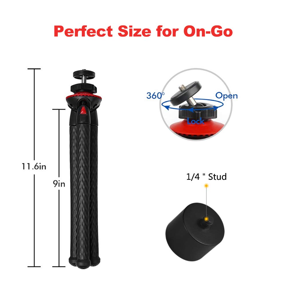 Lammcou Wildkamera Stativ Mini-Stative Reisestativ Fotostativ Dreibeinstativ Flexibel Klein Octopus Handstativ Kamerastativ für Kamera Camcorder Leuchte Webcam Tripod, 1pcs