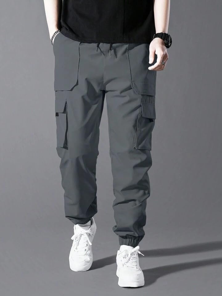 Image of Samfor Polyester Track Pants for Men || Men Track Pants || Men Stylish Track Pant || Cargo Track Pant for Men || Track Pant with Multiple Pockets