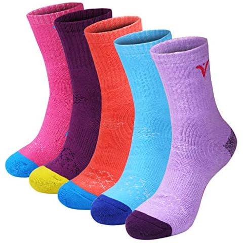 Veatree 5 Pairs Women's Hiking Socks, Full Thickness Multi Performance Socks For Trekking Running Walking Climbing Camping And Other Sprots, Size: Women 5-8 Cover