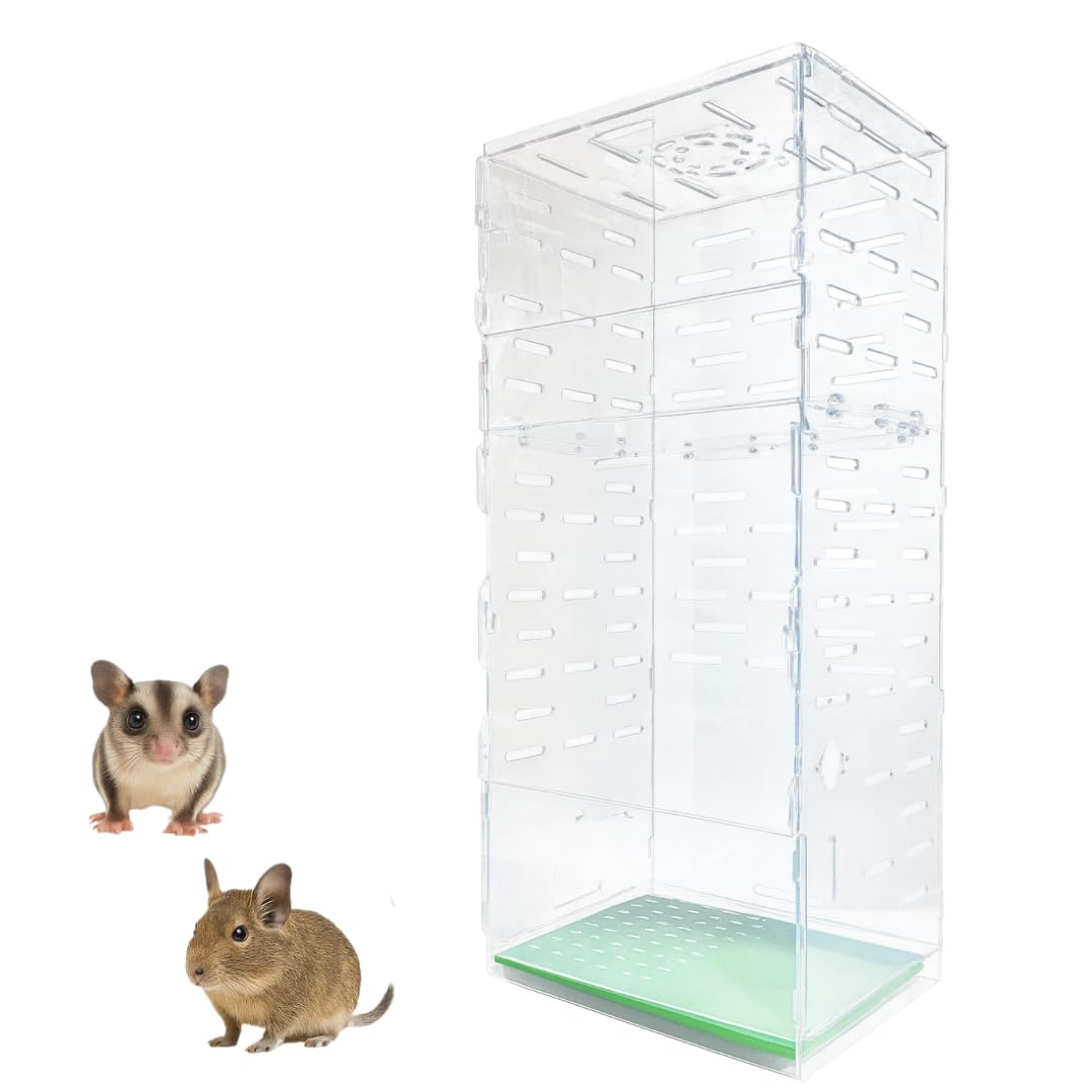 Amazon | HaNaRuNa アクリルケージ 360度 フクロモモンガ デグー