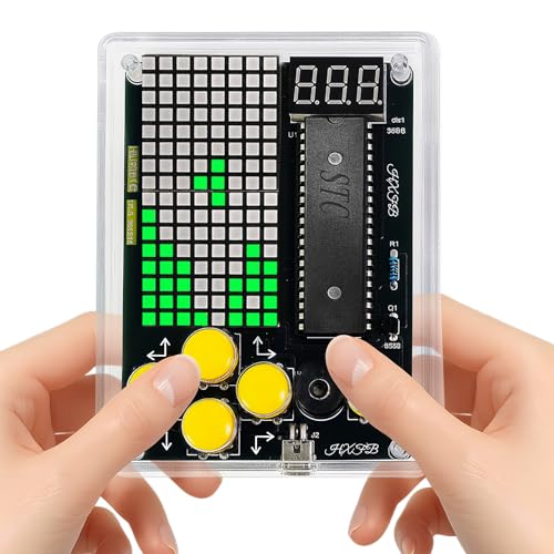 FAELNK Console de Jeu Bricolage Kit de Soudure pour Console de Jeu 7 en 1, Kit de Soudure Portable pour Console de Jeu DIY pour Tetris/Snake/Avion/Racing/Coloriage/Devinettes/Roue de la Fortune