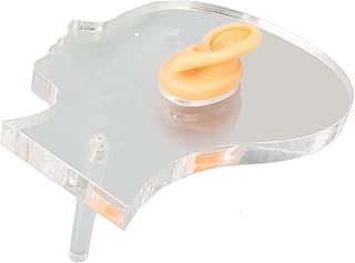 Modelo de orelha, modelo de orelha ANGGREK com suporte simulação de silicone macio molde profissional para exibição de orelha com suporte de acrílico para brincos