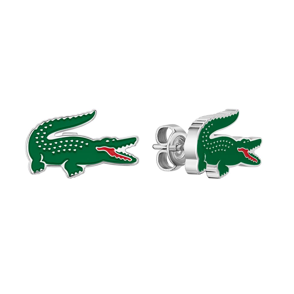 Lacoste Men's Arthor Compact Stainless Steel Stud Earrings - 14x2.5mm