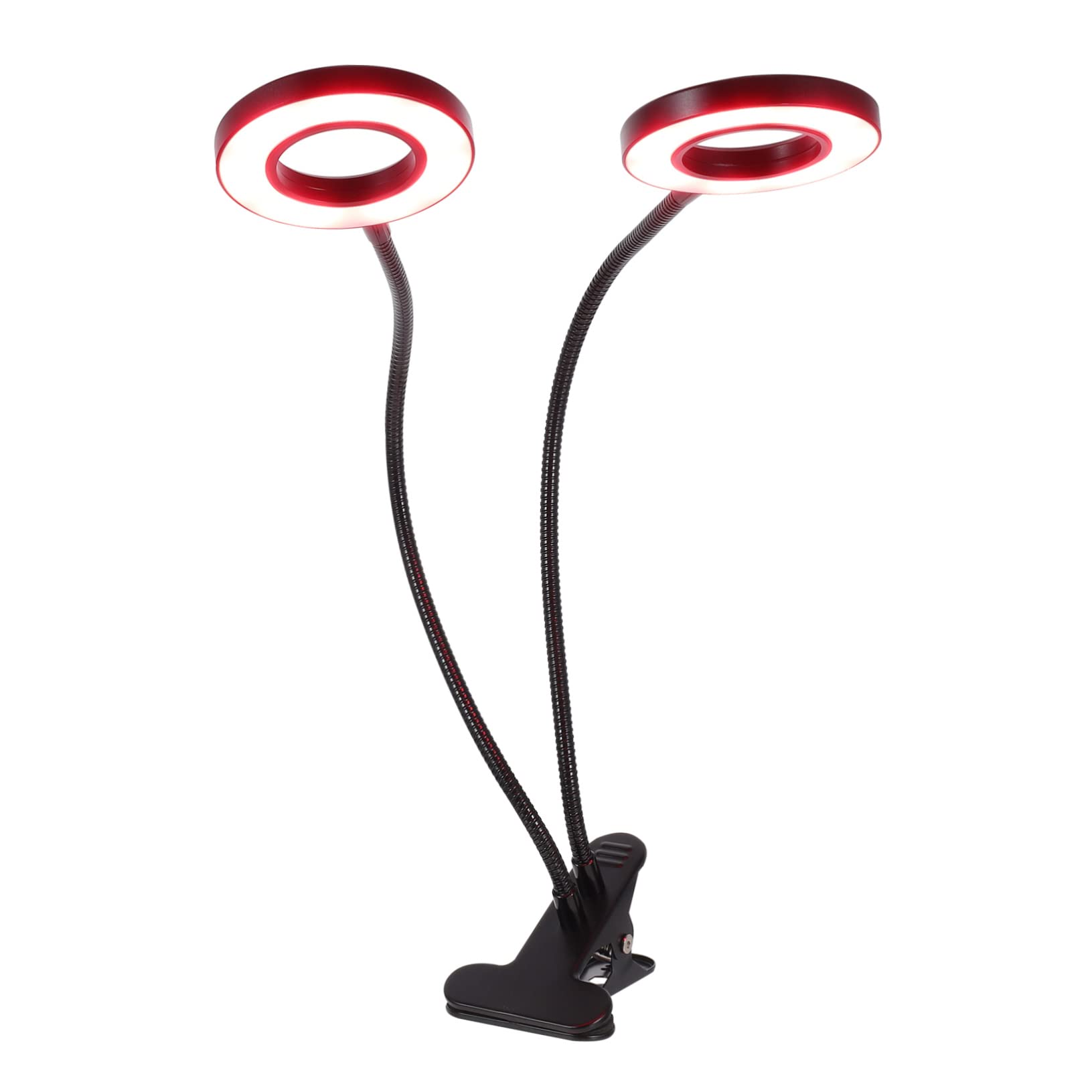 OSALADI Lampe De Croissance Led à Double Tête Pour Plantes Intérieur Éclairage Spectre Complet Avec Minuterie Et Support Clip Usb Idéale Pour Favoriser La Croissance Des Plantes