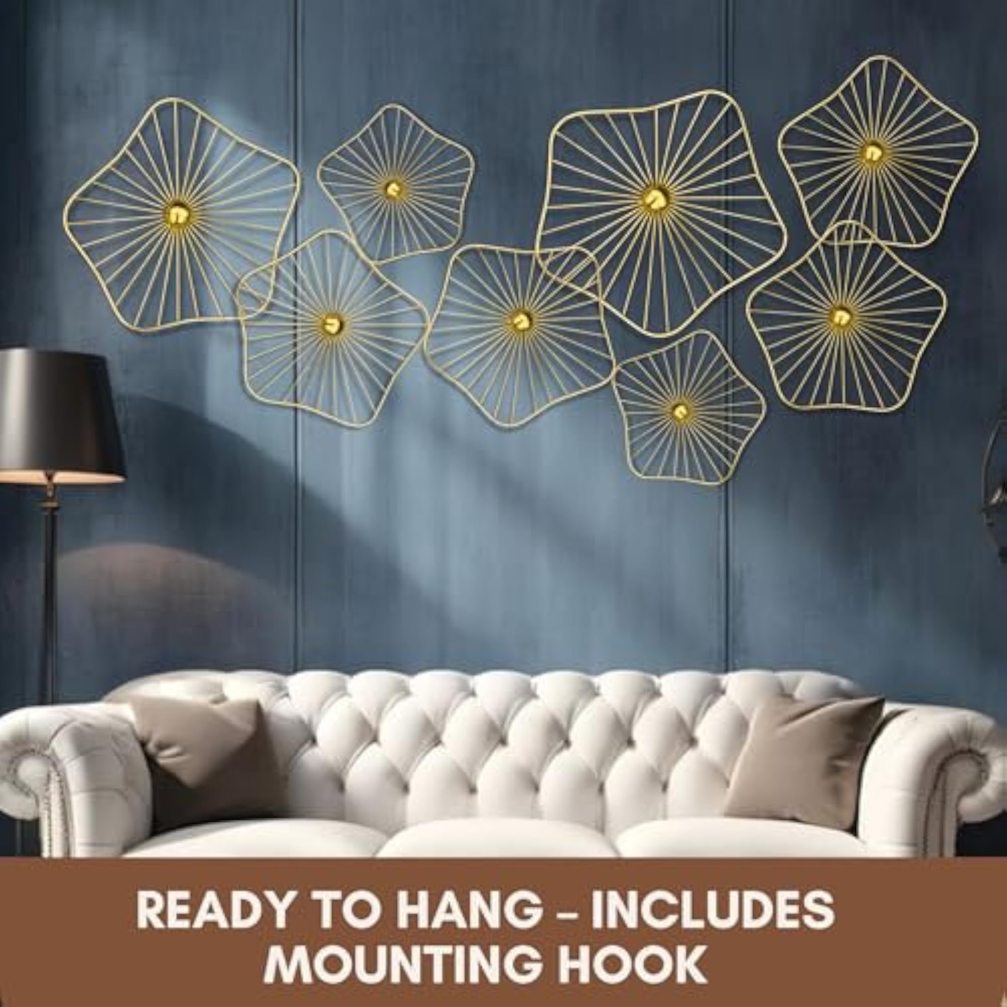 Metal Blossom Electroplated Flower Metal Wall Art
