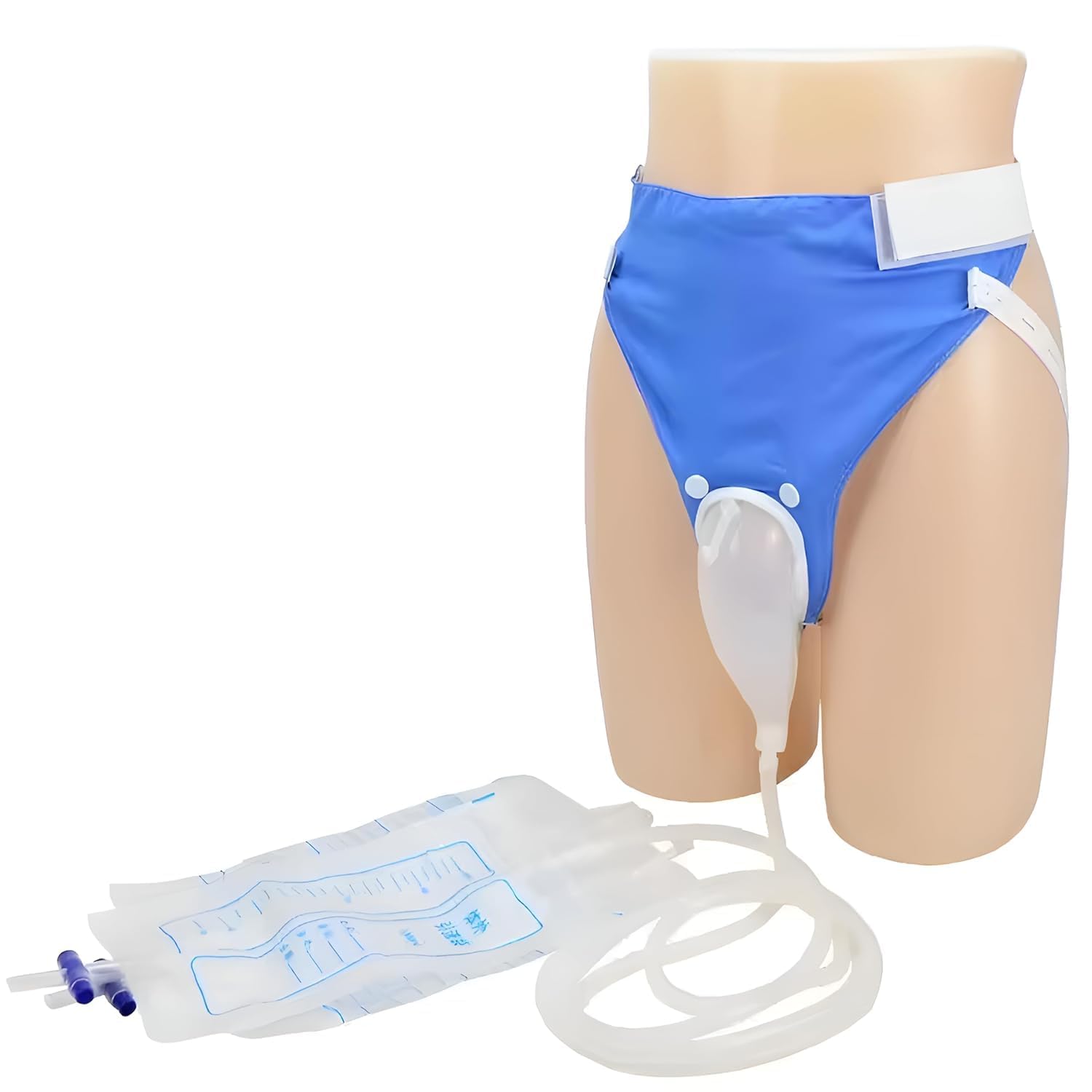 Reusable Silicone Urine Collector with Portable Wearable Urinary Drainage Bag System Elderly Bladder Control Devices with 2 Urine Catheter Bags (FEMALE - FREE SIZE)