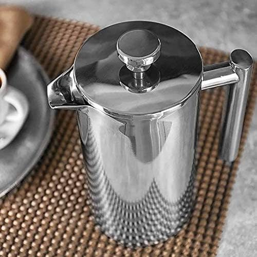 Stainless Steel Coffee & Tea Maker, Makes 8 Cups - Portable Thermal Coffee Makers For Home, Camping, Traveling(1L)