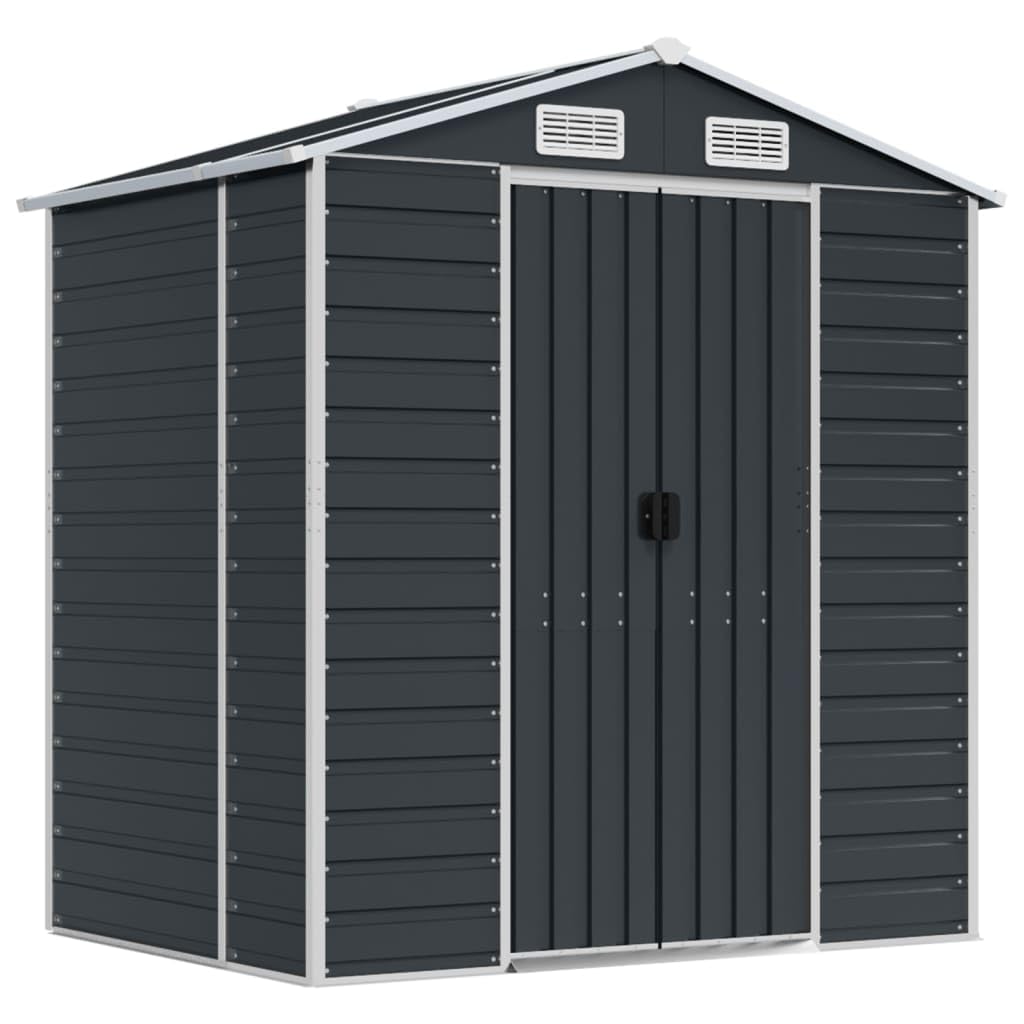 Capanno da Giardino Antracite 191x130x198 cm in Acciaio Zincato,Capannone da Giardino,Casetta da Giardino,Casetta Attrezzi Giardino(SPU:3188253)
