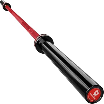 7ft Olympic Barbell 28mm 45lb 500/700/1000LB Bar for Home Gym | Ceramic coated steel. Smooth spinning sleeves. Fits 2" plates. For snatch, clean and jerk, squats, deadlifts, bench press.