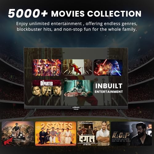 Image of Uniboom Ultra 60 cm (24 inch) HD LED Smart Android TV with Voice Command App | 5000+ Free Movies | 30W Sonic Boom Speakers | 500+ Certified Apps | Virtual Remote | Mobile Screen Cast