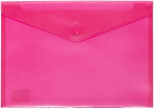 Grafoplas | Sobre de Plastico con Cierre Clic | Ecoplás | Tamaño Folio | Color Rosa Traslúcido | 33,4x23,5cm | Polipropileno | Perfecto para Documentos Escolares, Domésticos y de Oficina A4 y Folio