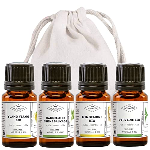 Huiles essentielles BIO MyCosmetik : pack diffusion Pack Romance synergie épicée