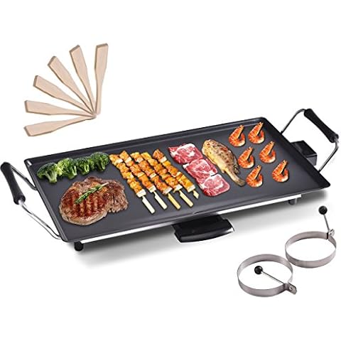COSTWAY Electric Teppanyaki Grill with Accessories Cover