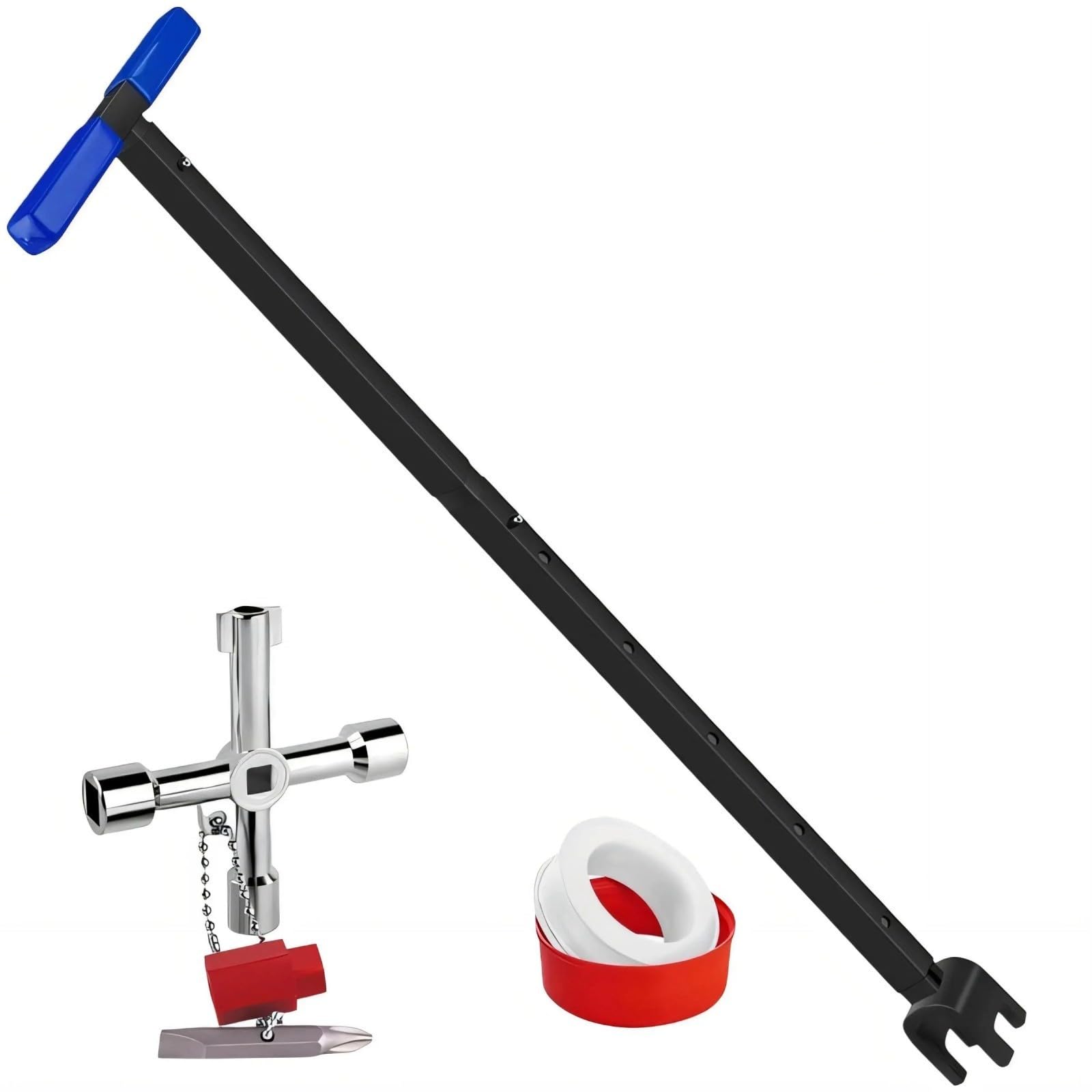 Kaeltsyn Blue Duty Adjustable Water Meter With Secure Hold For Main Shut Off And Underground Access Utility Shutoff