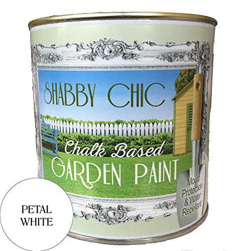 Shabby Chic - Pintura para jardín (base de tiza, 125 ml), color blanco