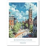 Happymotive – Birmingham Poster Deko Schlafzimmer | 