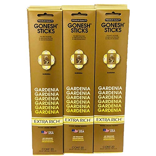 Buy Gonesh Incense Sticks Extra Rich Collection Gardenia 12 Pack (20