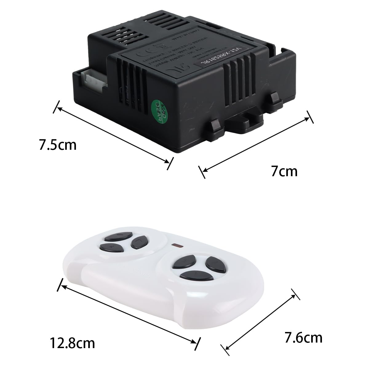 Transmisor y receptor para coche eléctrico JR1625RX-12V, caja de control, 2,4 G (control remoto y receptor)