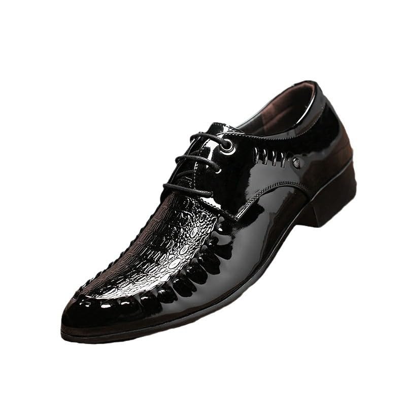 Men's Dress Shoes Breathable Lace Up Shoes for Business Office Wear Fashion Classic Carved Lace Up Low Heels Oxfords(8.5)