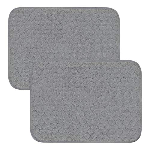 LUFFWELL Washable Thickened Dog Pee Pad, 2 Packs Reusable 3236 Fast Absorbing Puppy Pee Pads, Leak-Proof Whelping and Training Pads,Waterproof Potty Non-Slip Dog Mats for Pet Playpen, Crate, Kennel