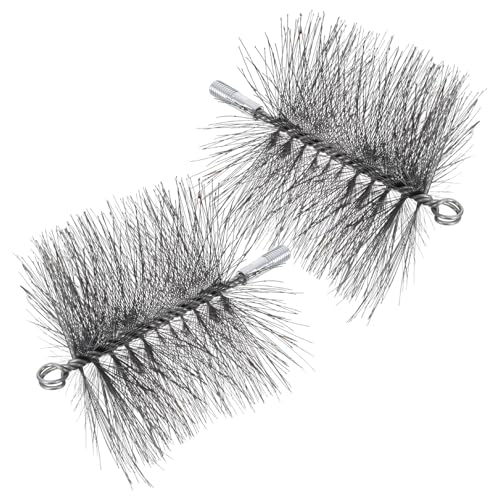 Listado de Deshollinadores los más solicitados. 35 NAMOARLY Cepillo Deshollinador Redondo de Alambre Metálico 150 Mm 2 Piezas para Limpieza de Chimeneas y Estufas de Leña, Resistente al Calor, Mantenimiento en Hogar y Calderas