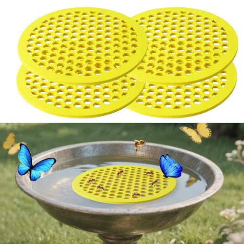 Tiaforza 4 Pcs Bee Watering Station for Garden, 7.87 Inch
