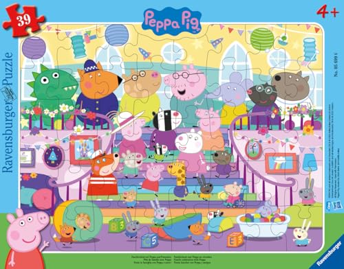 Ravensburger - Puzzle Cadre 39 pièces - Fête de Famille - Peppa Pig
