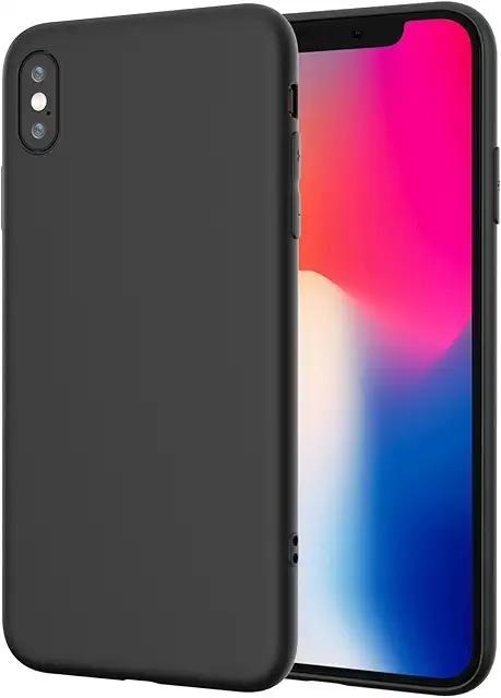 Custodia Silicone Ultra Leggera per iPhone X/XS - Nero Sottile