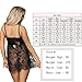 Lianmusi Women Plus Size Lace Babydoll Lingerie Set Mesh Chemise Sleepwear Outfits Black