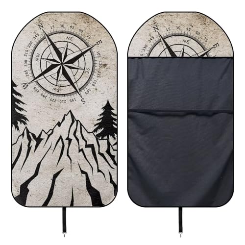 Image of Mountain Car Seat Towel Cover Fashion Auto Interior Waterproof Soft Auto Seat Covers Anti-Slip Vehicle Seat Protector Universal Size Fit for Most Cars SUVs Trucks Vans