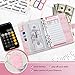 Onlyesh Budget Binder, Cash Envelopes for Budgeting, Money Organizer for Cash, 28Pcs Budget Binder with Cash Envelopes, Marble 6-Ring Money Saving Binder(Pink)
