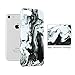 GMYLE iPhone 7 Case, iPhone 8 Case, [Black Water Marble] Slim Glossy Hard Cover Case - Ultra Low Profile