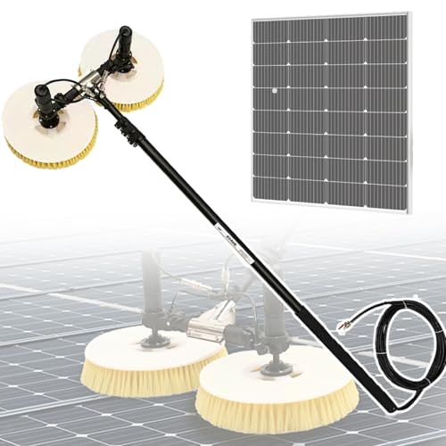 Generico Kit di Pulizia per Pannelli solari Estensibile - Spazzola a Doppia Testa e ugelli Multi-spruzzo per Una Manutenzione Solare efficiente - Accessori Essenziali per la Pulizia e la lucidatura r