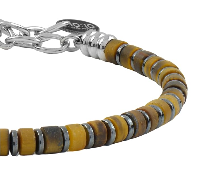 Pulsera con piedras naturales ajustable unisex miniatura 4