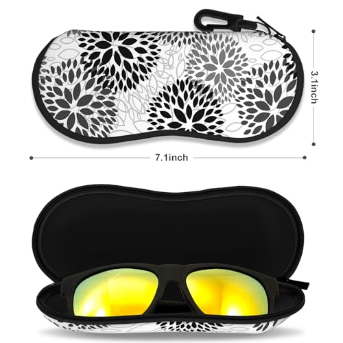Image of Sunglasses Soft Case, Ultra Light Portable Neoprene Zipper Glasses Case for Men Women