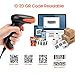 Tera Wireless 2D QR Barcode Scanner with Stand, 3 in 1 Compatible with Bluetooth & 2.4GHz Wireless & USB Wired Barcode Reader Handheld Bar Code Reader HW0001