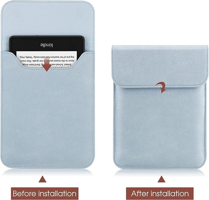 Image of Sleeve Case for 6.8 inch E-Reader Compatible Paperwhite 11th 2021 /Paperwhite Signature Edition 2021 Sleeve Bag Pouch Case Cover for 6-6.8'' Kobo /Tolino /Pocketbook 6-inch ebook Reader,Blue