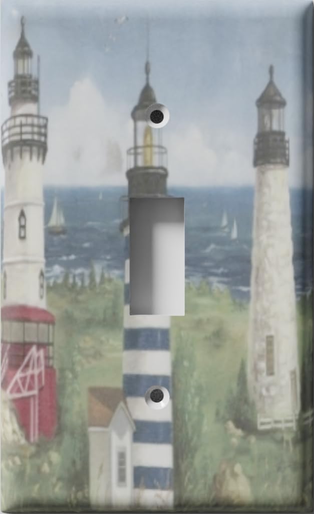 More Lighthouses Decorative Light Switch Cover - Single Toggle Wall Plate