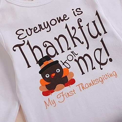 Baby Girl Thanksgiving Outfit Bodysuit+Tutu Skirt+Leg Warmer+Bunny Headband Set - Image 5