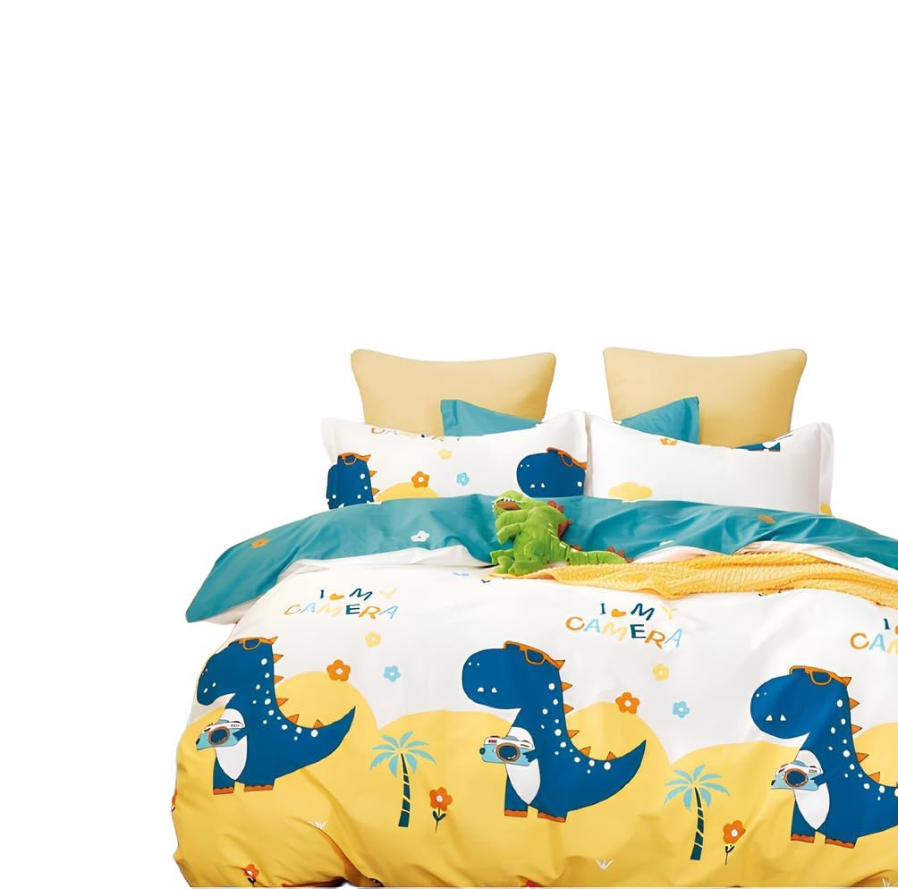 See full amazon price history chart for Harbell Home 200 GSM 400 TC Kids Glace Cotton Reversible Cartoon Printed Double Bed King Size Comforter with Matching Bedsheet 90x100 Inches with 2 Pillow Covers Set of 4 Pieces- Blue Dinasour Harbell Home 200 GSM 400 TC Kids Glace Cotton Reversible Cartoon Printed Double Bed King Size Comforter with Matching Bedsheet 90x100 Inches with 2 Pillow Covers Set of 4 Pieces- Blue Dinasour (B0CKL6SV76) Amazon Price History, Amazon Price Tracker
