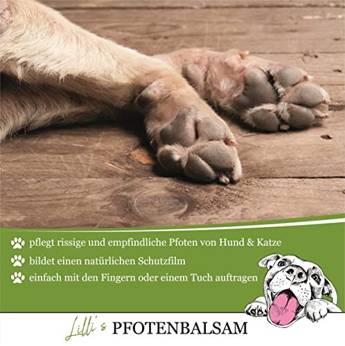 Lillis Naturlas Pfotenbalsam 100ml schützt im Winter vor EIS und Schnee und im Sommer vor heißem Asphalt