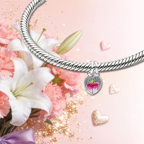 Image of Mom Family Charms Bead for Bracelets and Necklaces Jewelry Charm for Women Valentine Mother's Day