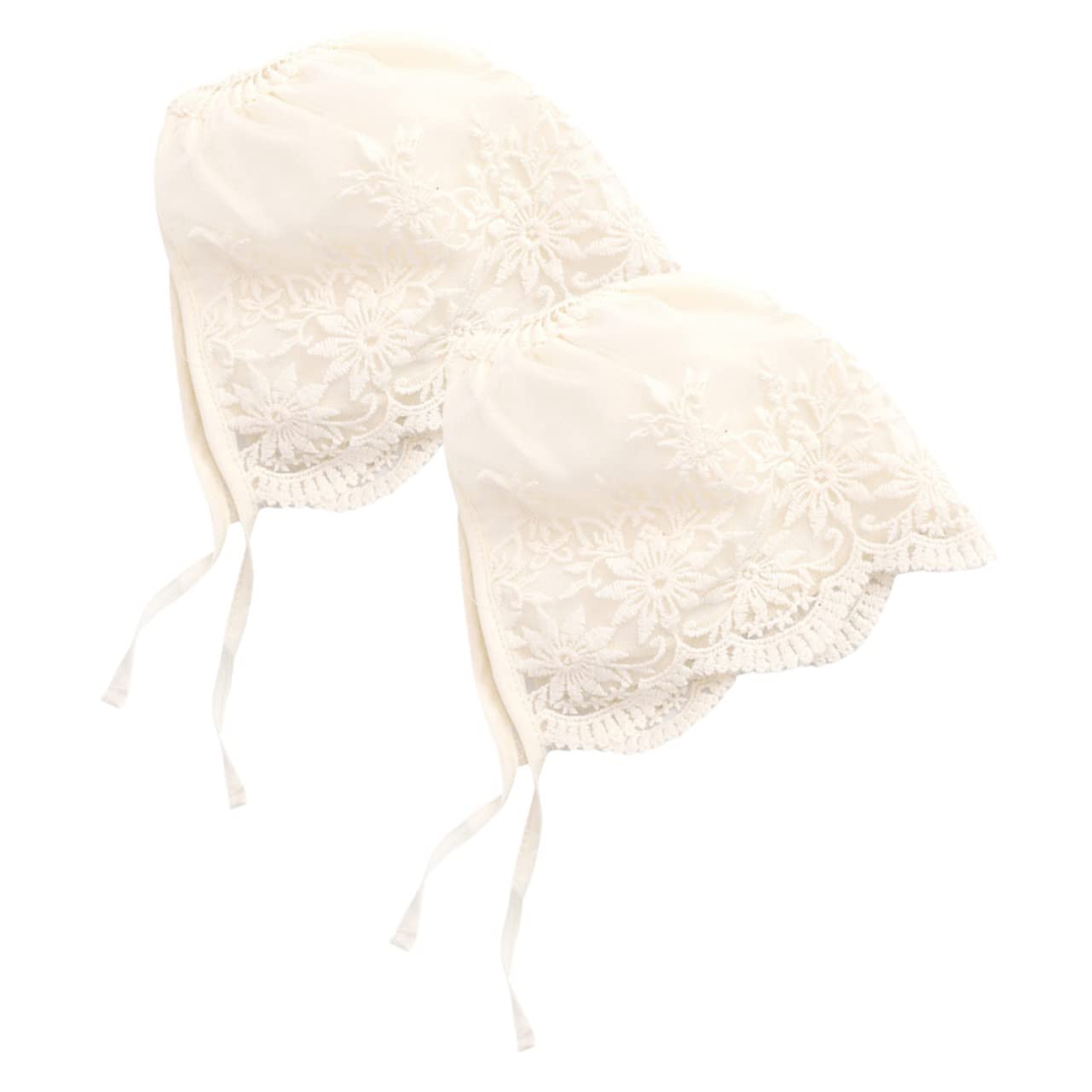 LIFKOME 10pièces Bonnet Fille Dentelle Chapeau Été Né pour Baptême Et Dédicace