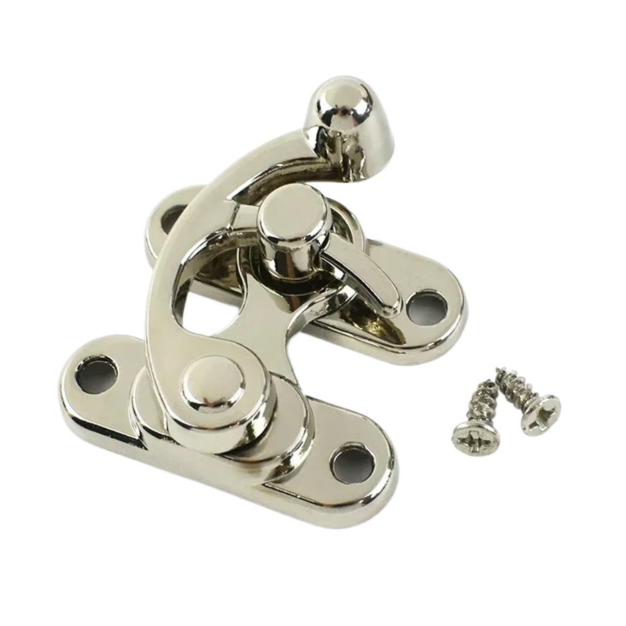 PVUVTNAHW 3-5Pcs 45X37mm Metal Bag Buckles Handbag PadLock Hasp Clasp Luggage Lock Jewelry Box Screws Toggle Latch(Silver,5Pcs)