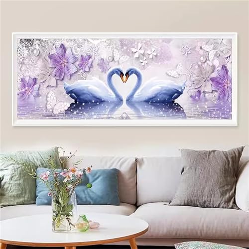 Peinture diamant lac Fheeao 60x140cm pour sublimer votre salon avec élégance