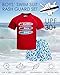 Beach Bros. Boys Rash Guard Swimsuit Set - UPF 30+ Kids Short Sleeve Bathing Suit Swimwear Sets (Sizes: 5-14), Size 10, Red Surf All Day