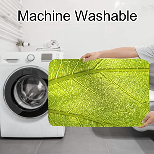 DEPILA Badezimmer 3-teiliges Badezimmerteppich-Set mit Baumblättern, Textur, Adern, 3-teiliges Badezimmerteppich-Set, Badematte + Kontur + Toilettendeckelbezug, rutschfeste Unterlage Sets – Bild 8