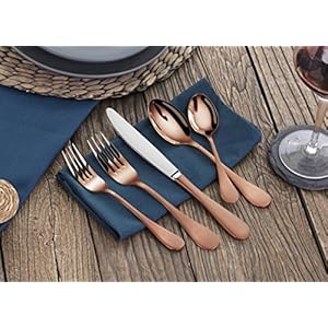 Artaste56884rain1810stainlesssteel47pieceflatwaresetantiquecopperfinishedservicefor8 Urban Country Home Decor Artaste 56884 rain 1810 stainless steel 47 piece flatware set antique copper finished service for 8 urban country home decor