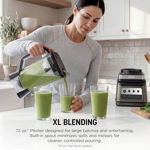 Image of Ninja Professional Plus DUO Blender Premier | Ice Crush, Smoothie, Nutrient Extraction, Frozen Drink & Margarita Machine| 3 Auto IQ Presets I 1400W, 72oz Pitcher, (2) To-Go Cups | Sand | BN751SDBRN