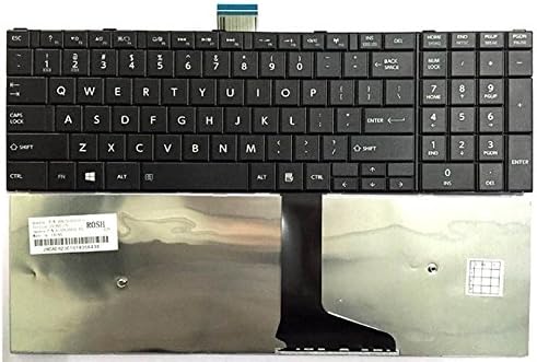 New Laptop Keyboard Replacement for Toshiba Satellite c55 c55-a C55D c55d-a C55T C55DT C55-A5281 C55-A5300 C55T-A C55T-A5222, US Layout Black Color